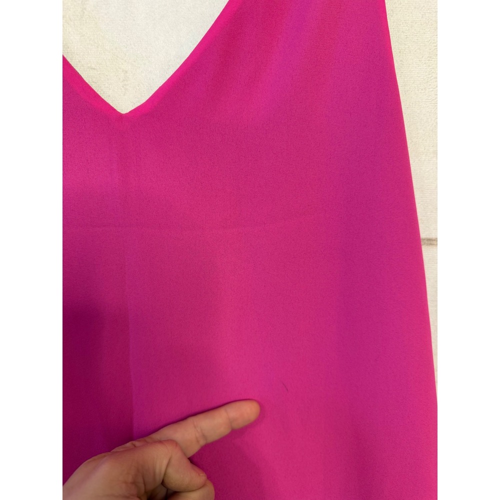 Lilly Pulitzer Reversible V Neck Tank Top Bright Pink Black Size M - Picture 5 of 7